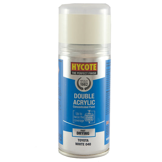 Hycote Toyota White 040 Double Acrylic Spray Paint 150Ml Xdty602