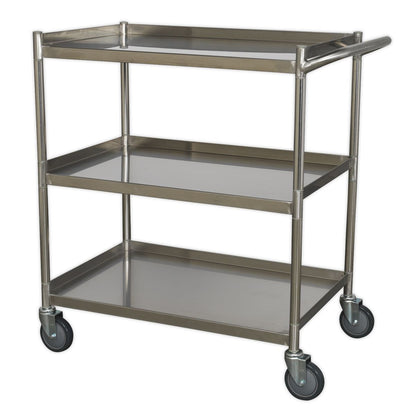 Sealey CX410SS Workshop Trolley 3-Level Stainless Steel