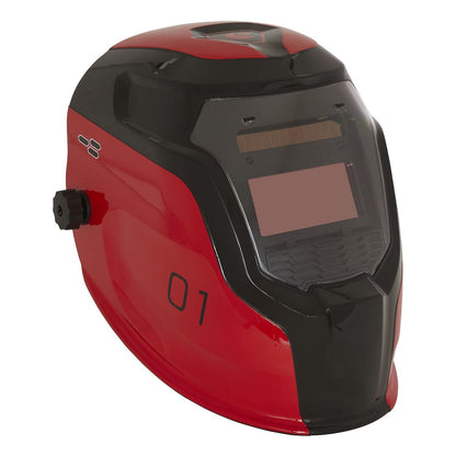 Sealey PWH1 Welding Helmet Auto Darkening - Shade 9-13 - Red