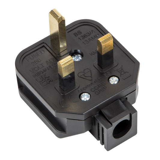 Sealey PL/13/3S Black 13A heavy-Duty Plug