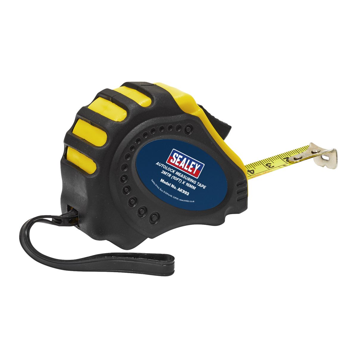 Sealey AK993 Auto Lock Tape Measure 3m(10ft) x 16mm - Metric/Imperial