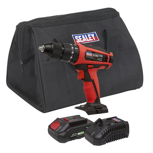 Sealey CP20VDDKIT1 Combi Drill/Driver Kit Ø13mm 20V 2Ah SV20 Series Lithium-ion