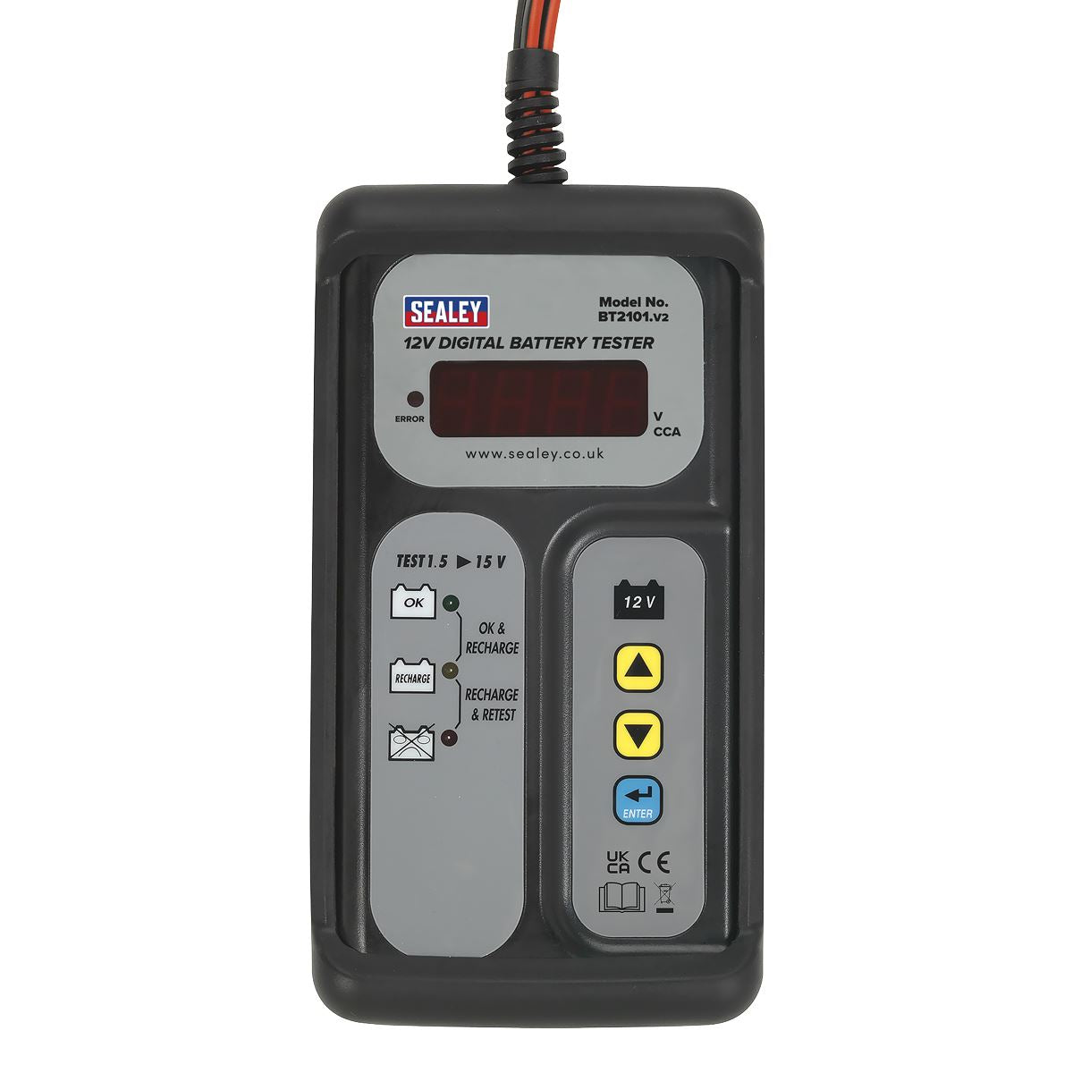 Sealey BT2101 Digital Battery Tester 12V