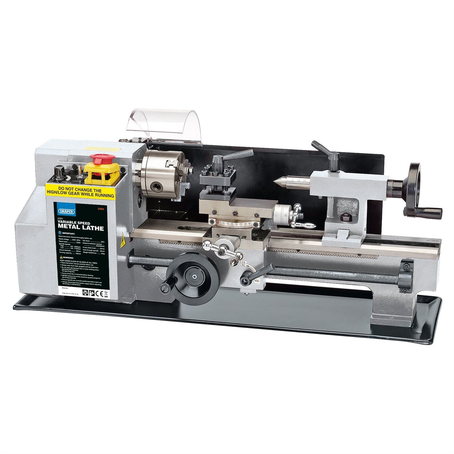 Draper 33893 Variable Speed Metal Work Lathe 250W