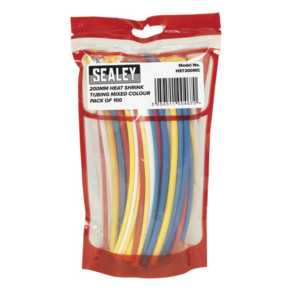 Sealey HST200MC Heat Shrink Tubing Mixed Colours 200mm 100pc