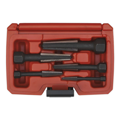 Sealey AK752 Screw Extractor Set 5pc Double Edge