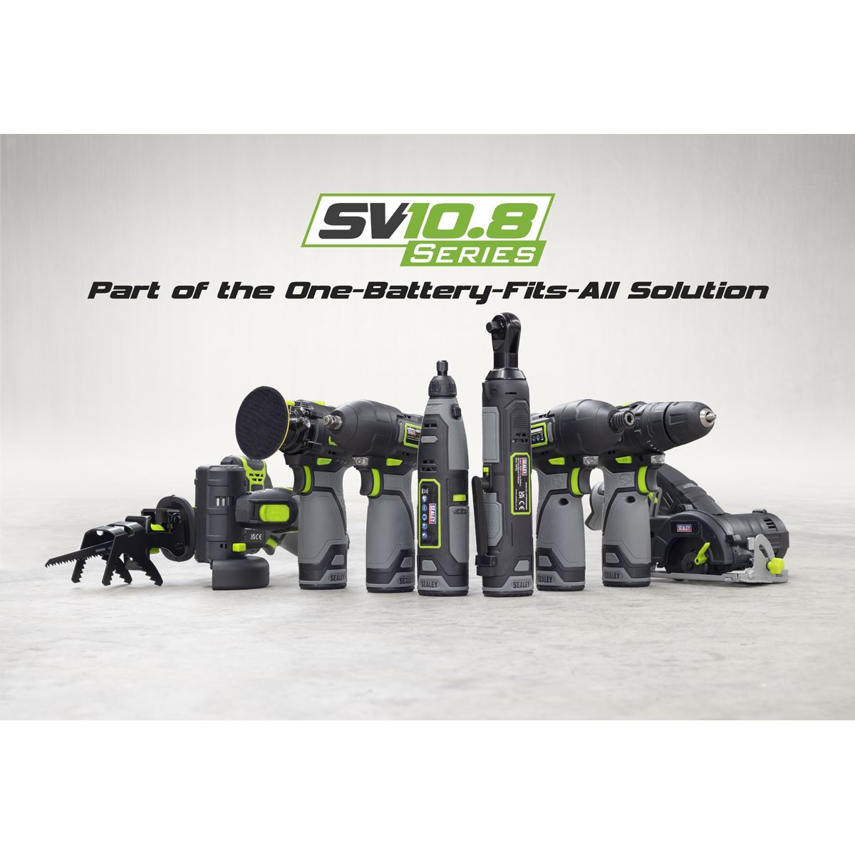 Sealey CP108VCOMBO2EU 4 x 10.8V SV10.8 Series Cordless Combo Kit - 2 Batteries & Euro Plug