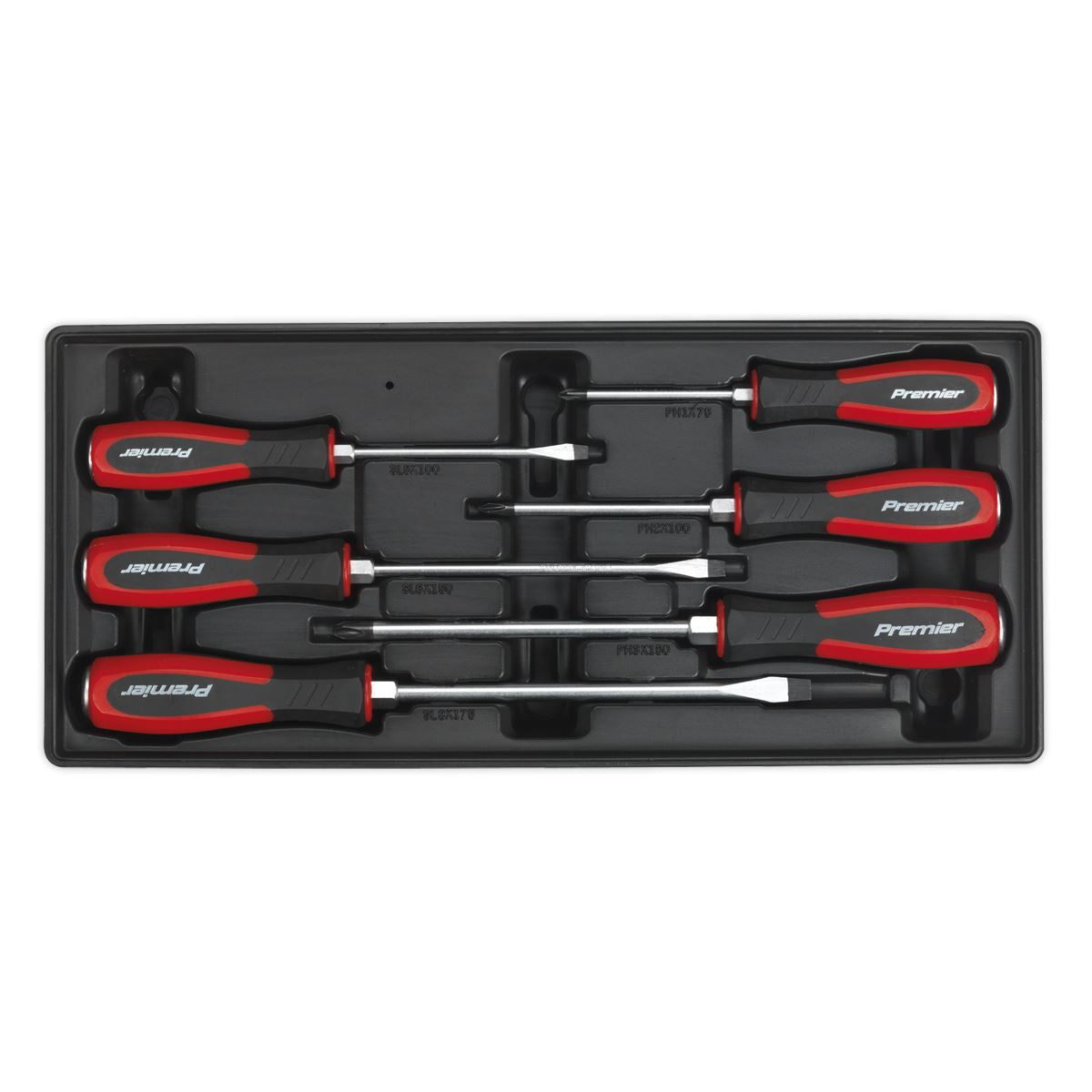 Sealey TBT29 Tool Tray with Hammer-Thru Screwdriver Set 6pc