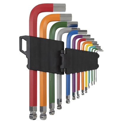 Sealey AK7192 Jumbo Ball-End Hex Key Set 13pc Colour-Coded Anti-Slip