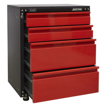 Sealey APMS84 Modular 4 Drawer Cabinet with Worktop 665mm