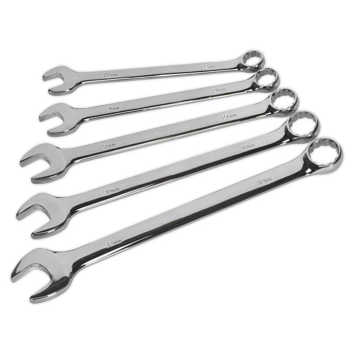 Sealey AK6329 Combination Spanner Set 5pc Jumbo Metric