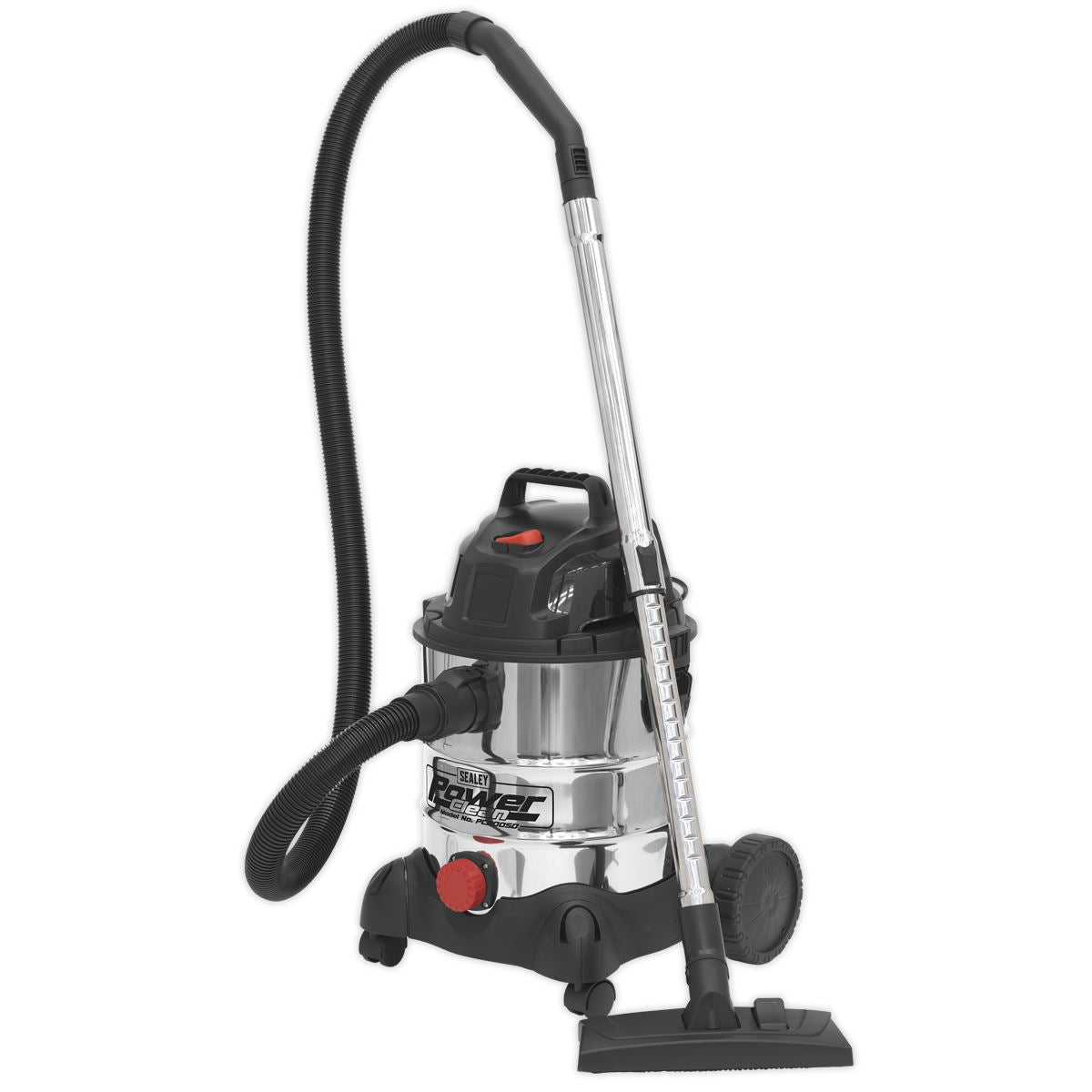 Sealey PC200SD Vacuum Cleaner Industrial Wet & Dry 20L 1250W/230V Stainless Drum