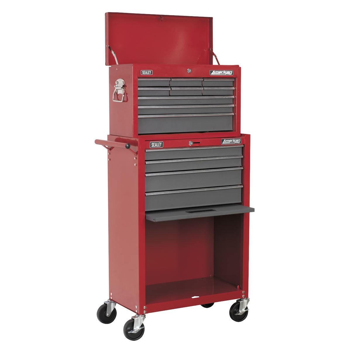 Sealey AP22513BB Topchest & Rollcab Combination 13 Drawer with Ball-Bearing Slides - Red/Grey