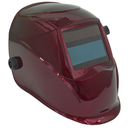 Sealey PWH612 Welding Helmet Auto Darkening Shade 9-13 - Red