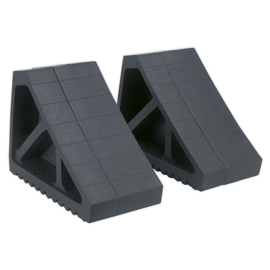 Sealey WC02 Rubber Wheel Chocks - Pair