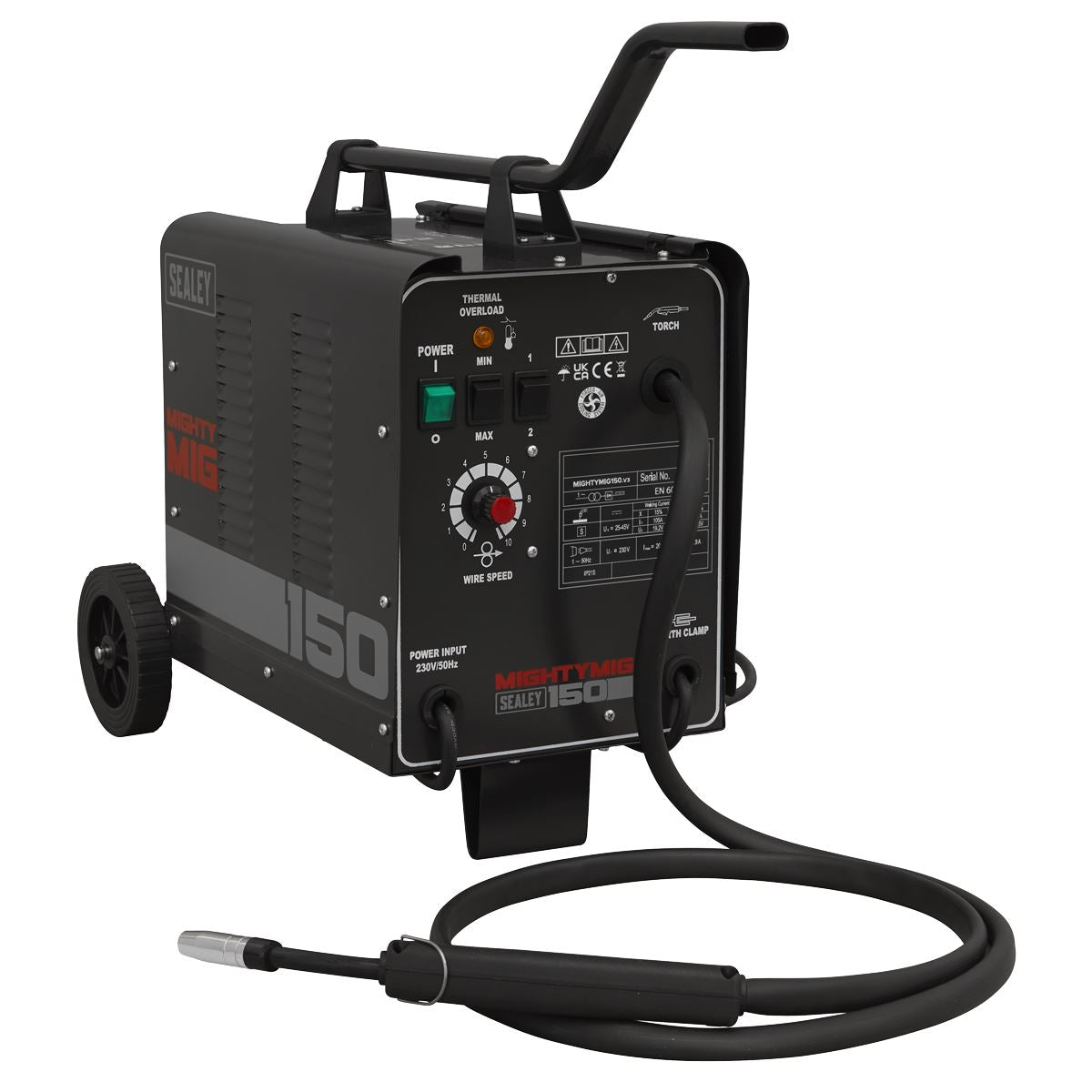 Sealey MIGHTYMIG150 Professional Gas/Gasless MIG Welder 150A 230V