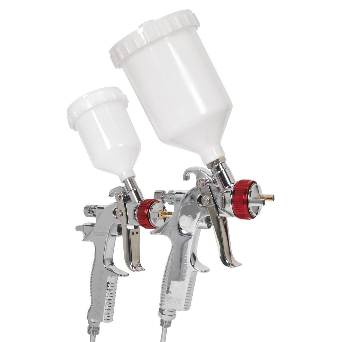 Sealey HVLP774 HVLP Gravity Feed Top Coat/Touch-Up Spray Gun Set