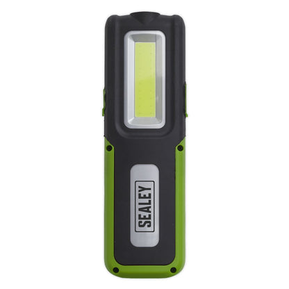 Sealey LED318G Rechargeable Inspection Light 5W COB & 3W SMD LED with Power Bank - Green