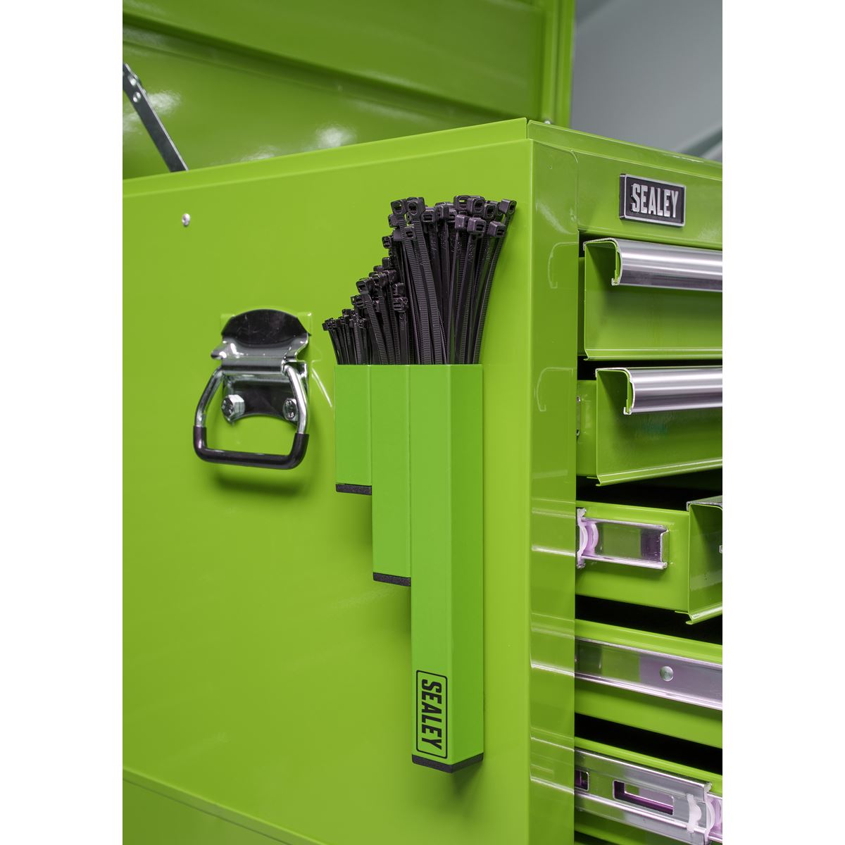 Sealey APCTHHV Magnetic Cable Tie Holder - Hi-Vis Green