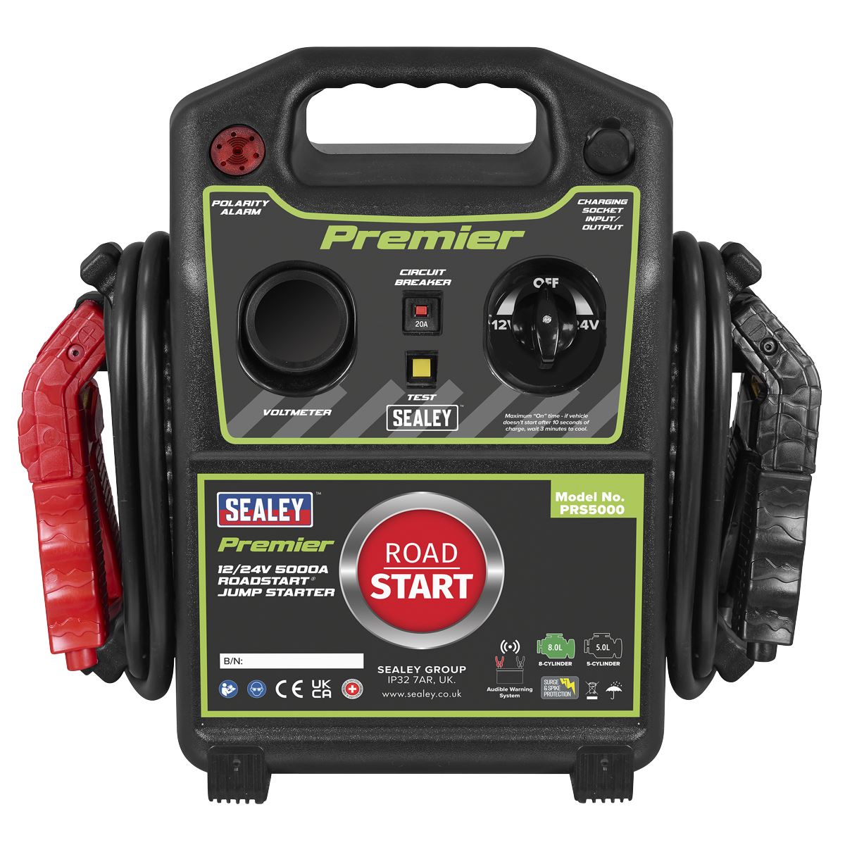 Sealey PRS5000 12/24V Premier RoadStart® Jump Starter 5000A-McCormickTools