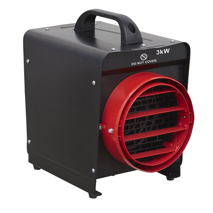 Sealey DEH3001 Industrial Fan Heater 3kW with Ducting 230v 16a