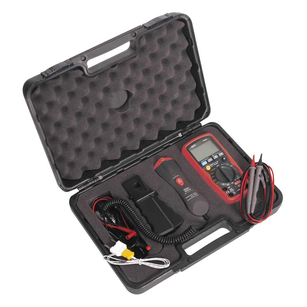 Sealey TA304 Digital Automotive Analyser 15-Function with Inductive Coupler/Infrared Temperature Probe