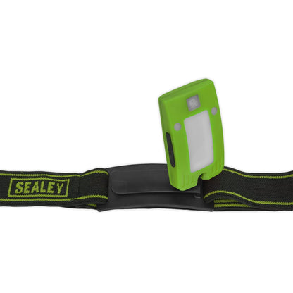 Sealey LED360HTG Rechargeable Head Torch 2W COB LED Auto-Sensor Green