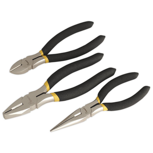 Sealey AK9333 Pliers Set 3pc Ni-Fe Finish