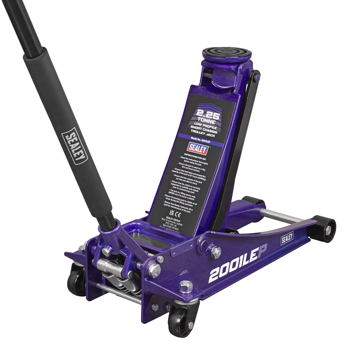 Sealey 2001LEP Low Profile Rocket Lift Trolley Jack 2.25 Tonne - Purple