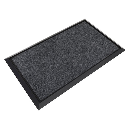 Sealey DRM01 Rubber Disinfection Mat With Removable Polyester Carpet 450 x 750mm