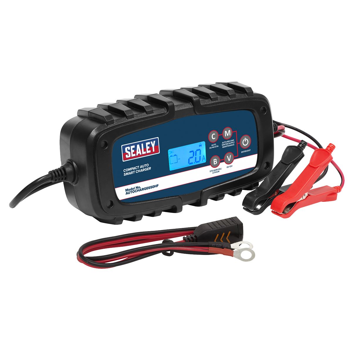 Sealey AUTOCHARGE650HF Compact Auto Smart Charger & Maintainer 6.5A 6/12V