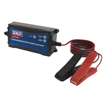 Sealey SBC4 Battery Maintainer Charger 12V 4A Fully Automatic-McCormickTools