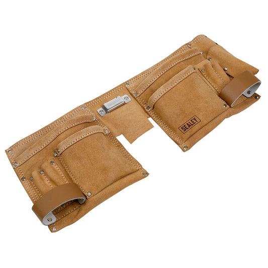 Sealey STBL01 Double Pouch Leather Tool Belt