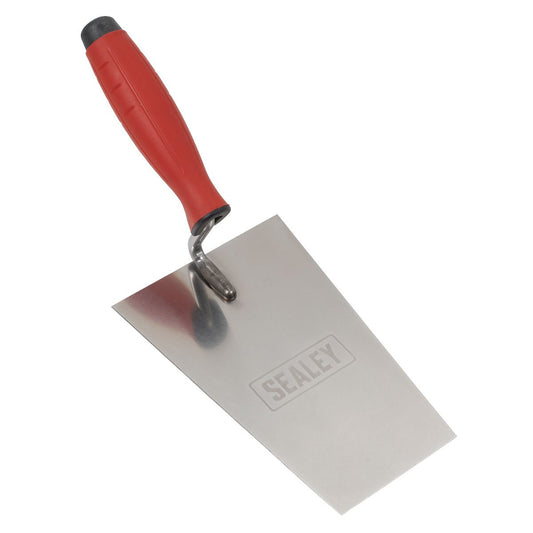 Sealey T1204 Stainless Steel Bucket Trowel - Rubber Handle - 180mm