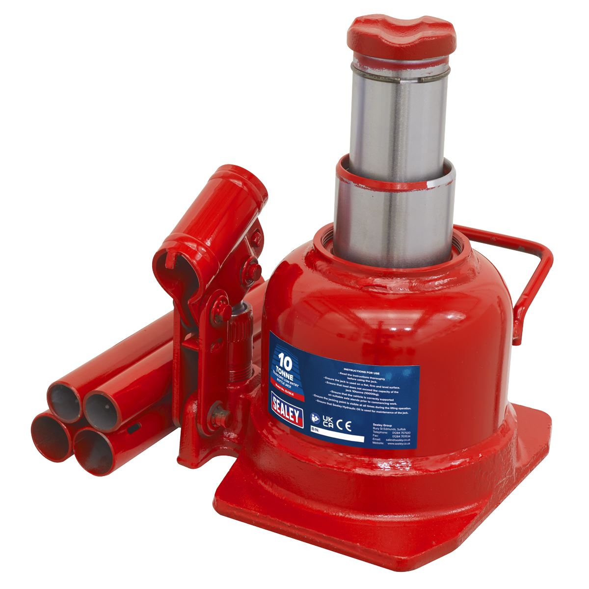 Sealey BJ10LE Low Profile Telescopic Bottle Jack 10 Tonne