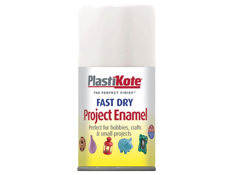 Plastikote Fast Dry Enamel Aerosol Gloss White 100ml