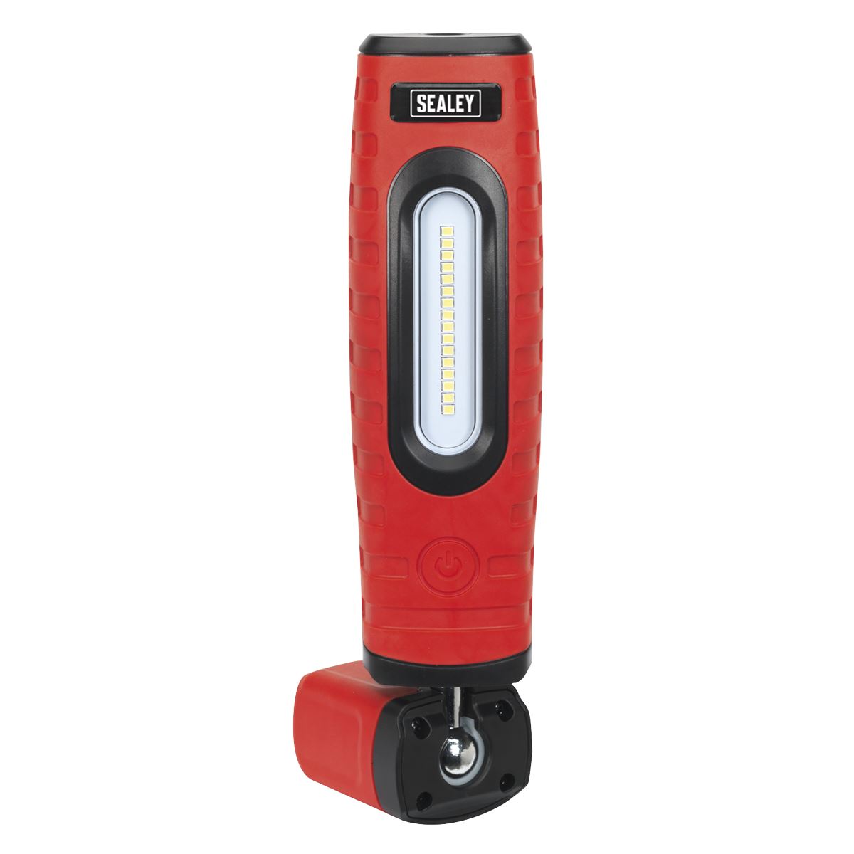 Sealey LED360PLUSR Rechargeable 360° Inspection Light 10W & 3W SMD LED Red 2 x Lithium-ion