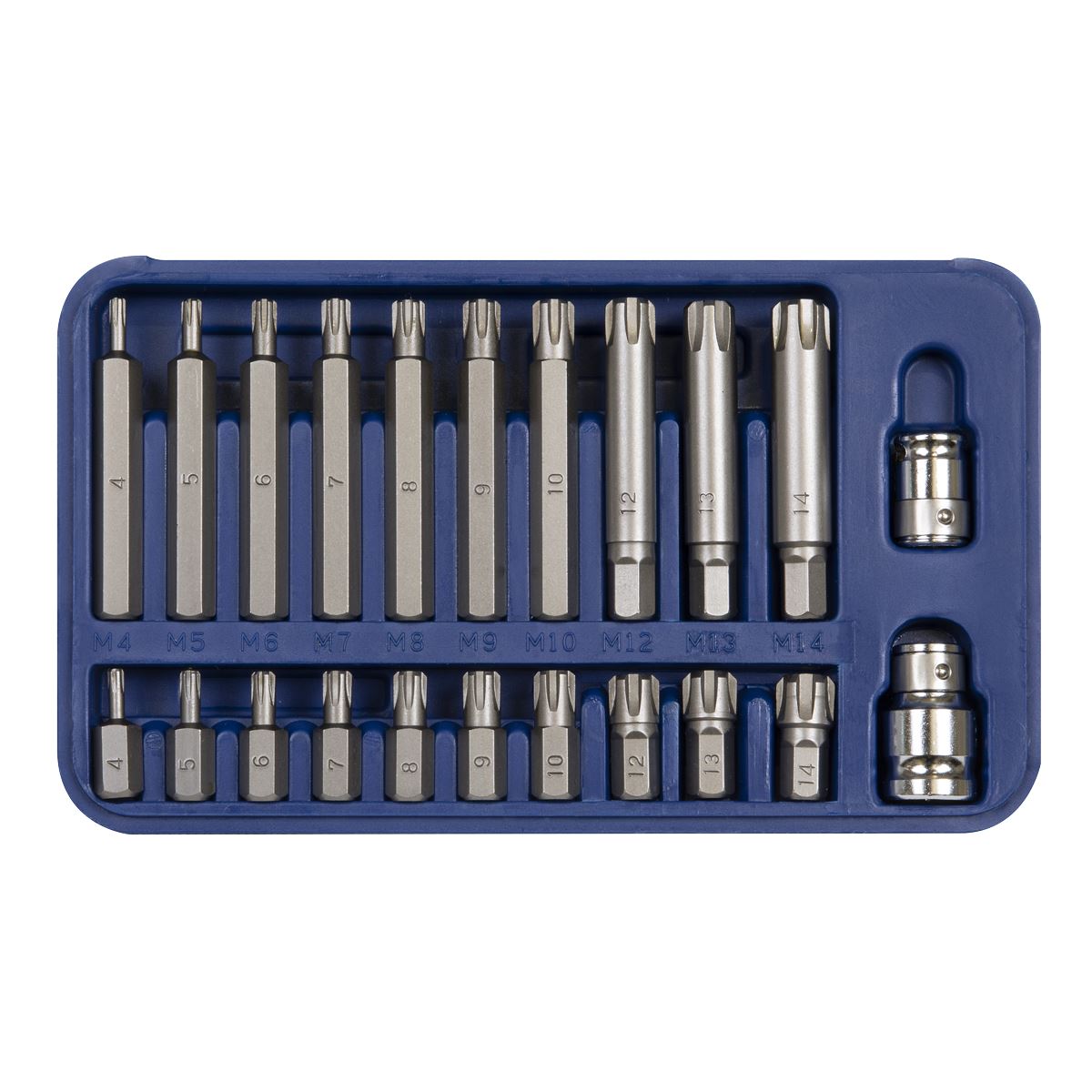 Sealey SX105 Ribe Bit Set 22pc 3/8" & 1/2"Sq Drive