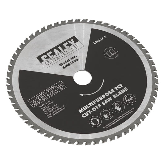 Sealey SMS255B Multipurpose Cut-Off Saw Blade Ø250 x 2.4mm/Ø30mm 60tpu