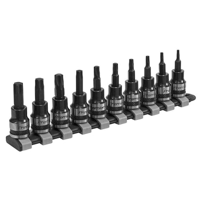 Sealey AK6207B TRX-Star* Socket Bit Set 10pc 3/8"Sq Drive Premier Black