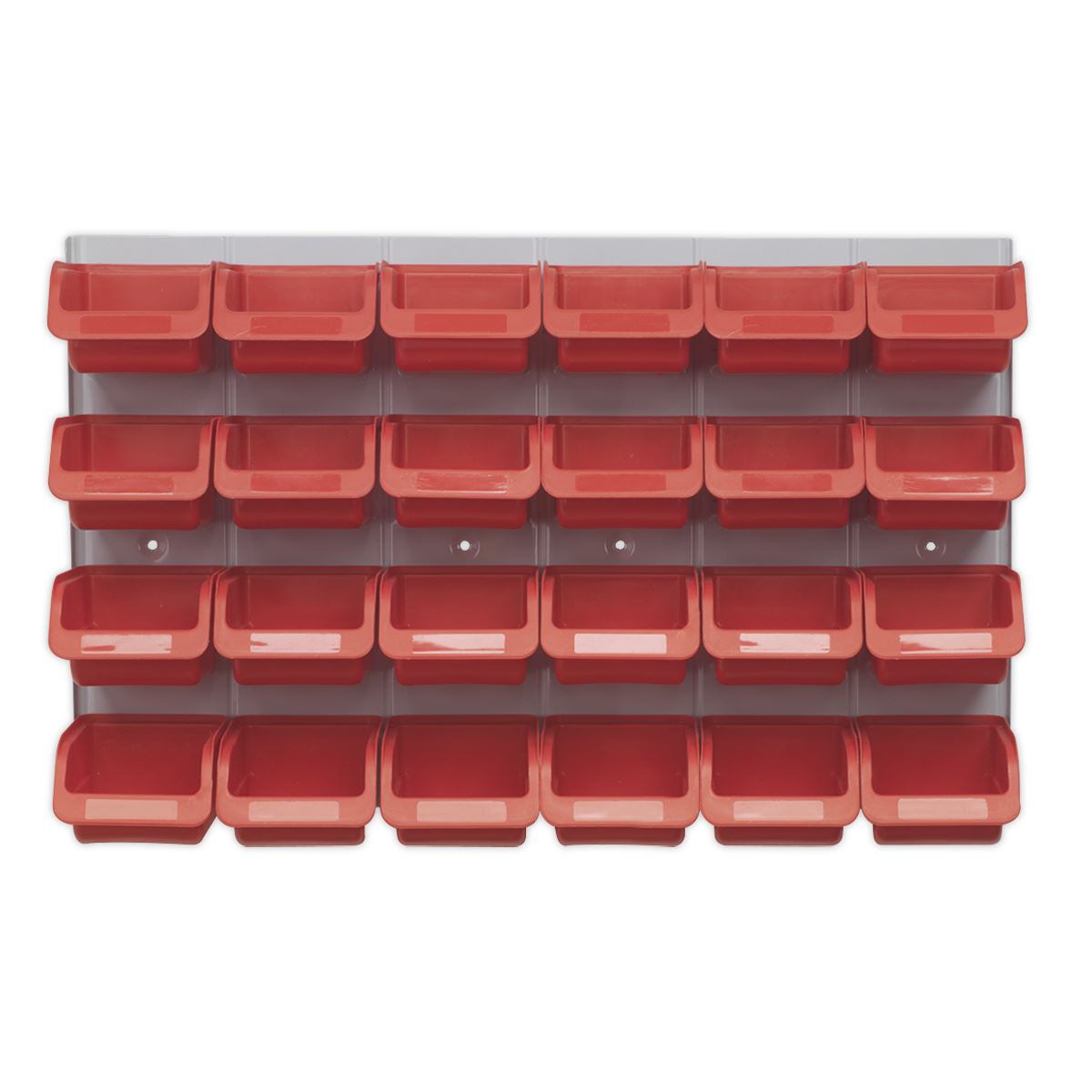 Sealey TPS130 Bin & Panel Combination 24 Bins - Red-McCormickTools