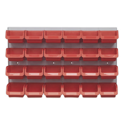 Sealey TPS130 Bin & Panel Combination 24 Bins - Red-McCormickTools