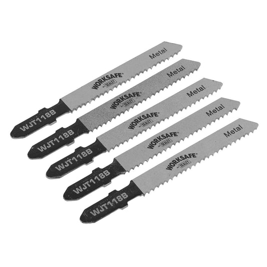 Sealey WJT118B Jigsaw Blade Metal 55mm 12tpi - Pack of 5