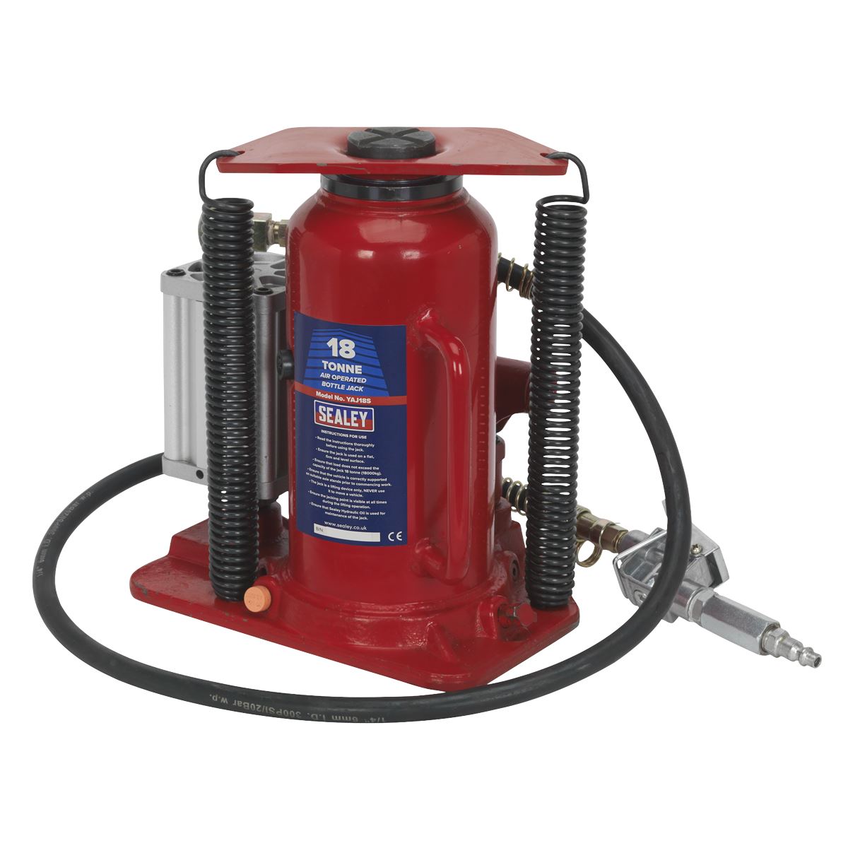 Sealey YAJ18S Air Operated Hydraulic Bottle Jack 18 Tonne