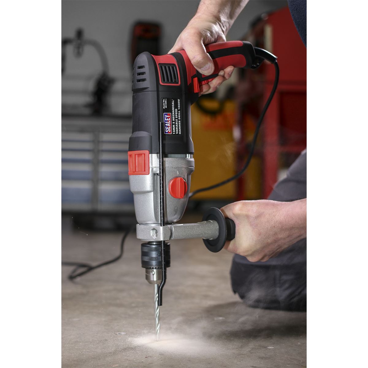 Sealey SD1000 Hammer Drill Ø13mm 2 Mechanical/Variable Speed 1050W/230V