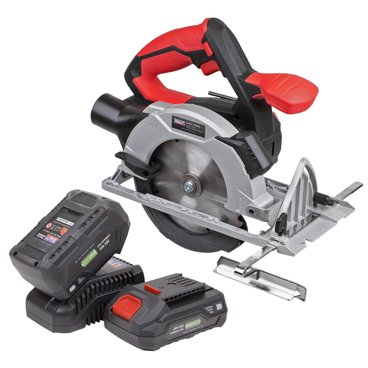 Sealey CP20VCSKIT Circular Saw Kit 20V SV20 Series Ø150mm - 2 Batteries