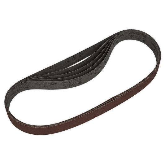 Sealey SB0021 Sanding Belt 25 x 762mm 80Grit Pack of 5-McCormickTools