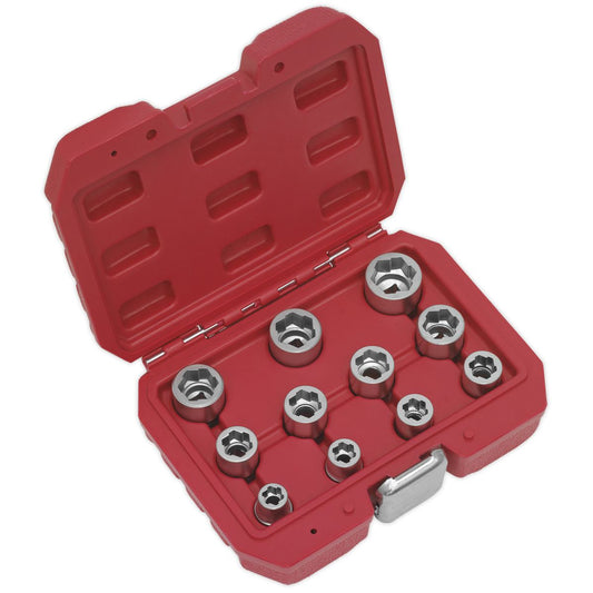 Sealey AK7281 Bolt Extractor Socket Set 11pc 3/8"Sq Drive Metric