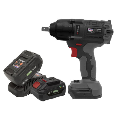 Sealey CP20VPIWKIT Brushless Impact Wrench Kit 1/2"Sq Drive 20V 4Ah SV20 Series - 2 Batteries