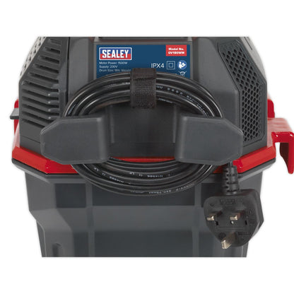 Sealey GV180WM Garage Vacuum 1500W with Remote Control - Wall Mounting